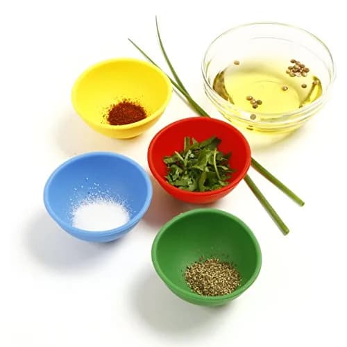 Norpro Silicone Mini Pinch Bowls Set of 4 | 50 ml, Modern, Multicolor, Dishwasher Safe thumbnail 4