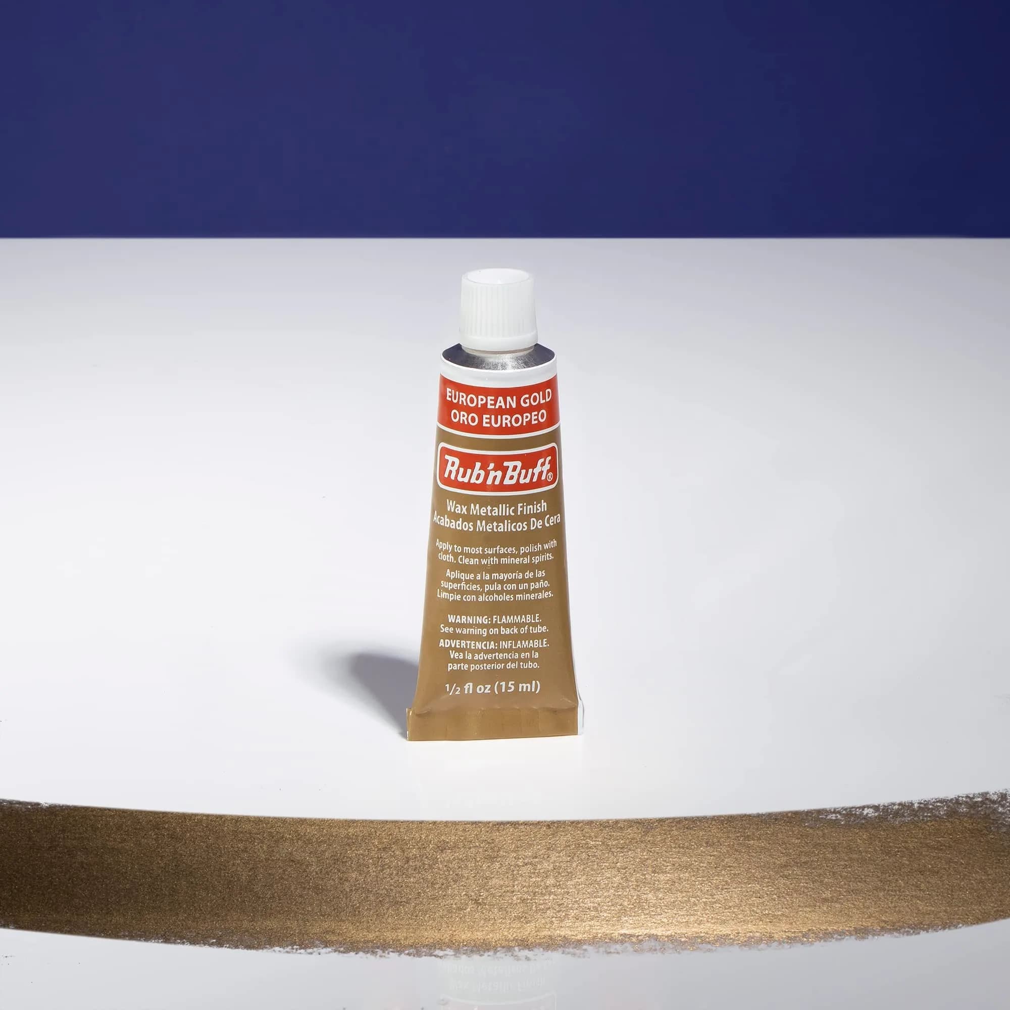 AMACO Rub 'n Buff European Gold Metallic Finish Wax 15ml (0.5 Fl Oz) | Gilding Wax for Furniture Restoration & Crafts - view 2
