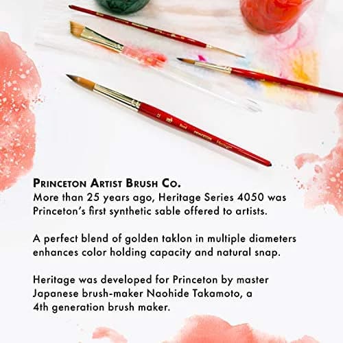 Princeton Heritage Series 4050 Synthetic Sable Watercolor Round 0 | Artist-Preferred Watercolor Brush thumbnail 6