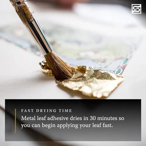 Speedball Mona Lisa Metal Leaf Adhesive 59ml (2 fl oz) | Water-Based Gilding Glue for Crafts thumbnail 5