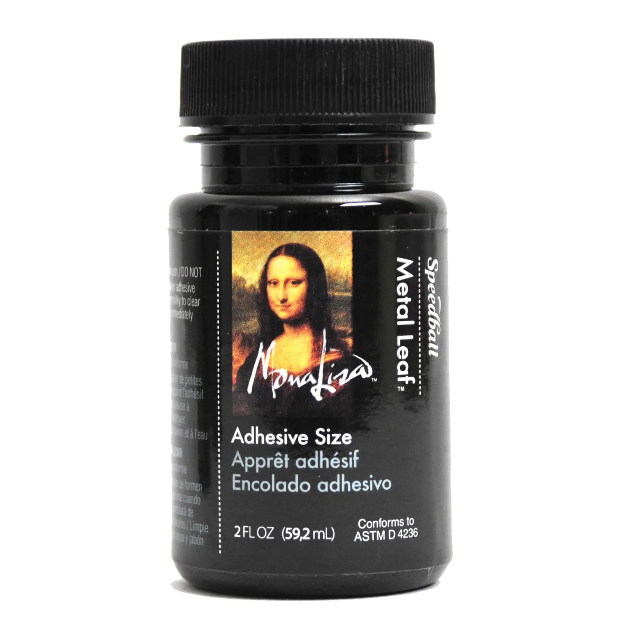 Speedball Mona Lisa Metal Leaf Adhesive 59ml (2 fl oz) | Water-Based Gilding Glue for Crafts — Brush-On, Regular