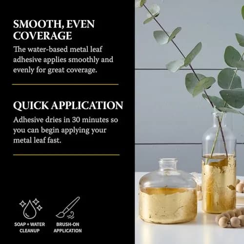 Speedball Mona Lisa Metal Leaf Adhesive 59ml (2 fl oz) | Water-Based Gilding Glue for Crafts thumbnail 2