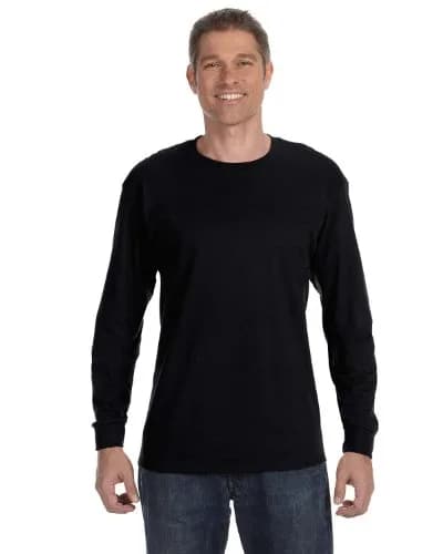 Jerzees Long-Sleeve T-shirt (29LS) Tee 2X Black | Comfortable Cotton-Poly Blend for Men thumbnail 1