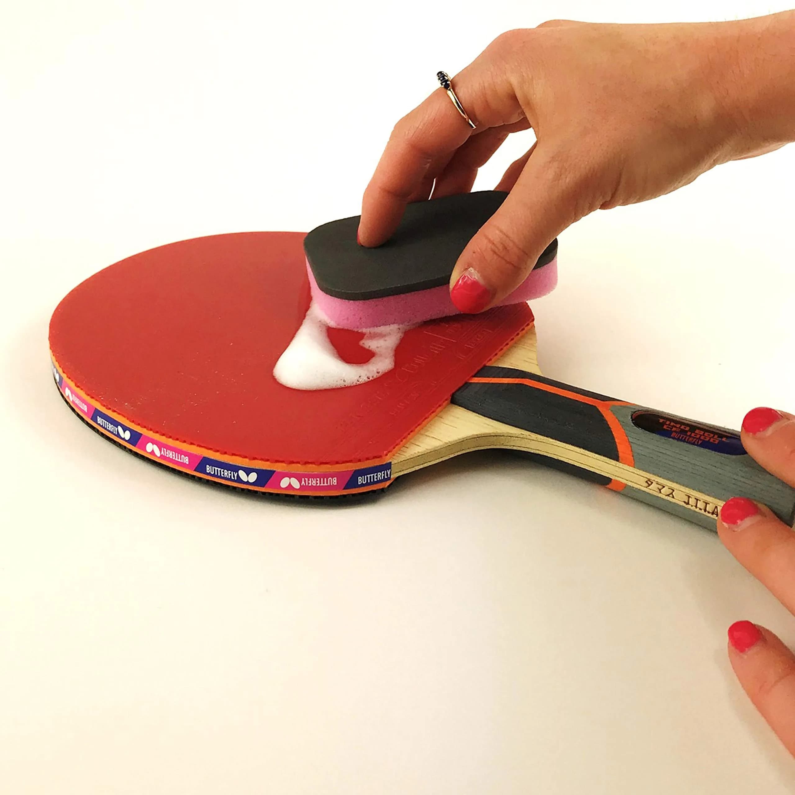 Butterfly Table Tennis Racket Care Kit | Spin Refresh Cleaner & Sponge | 150ml Bottle - view 6