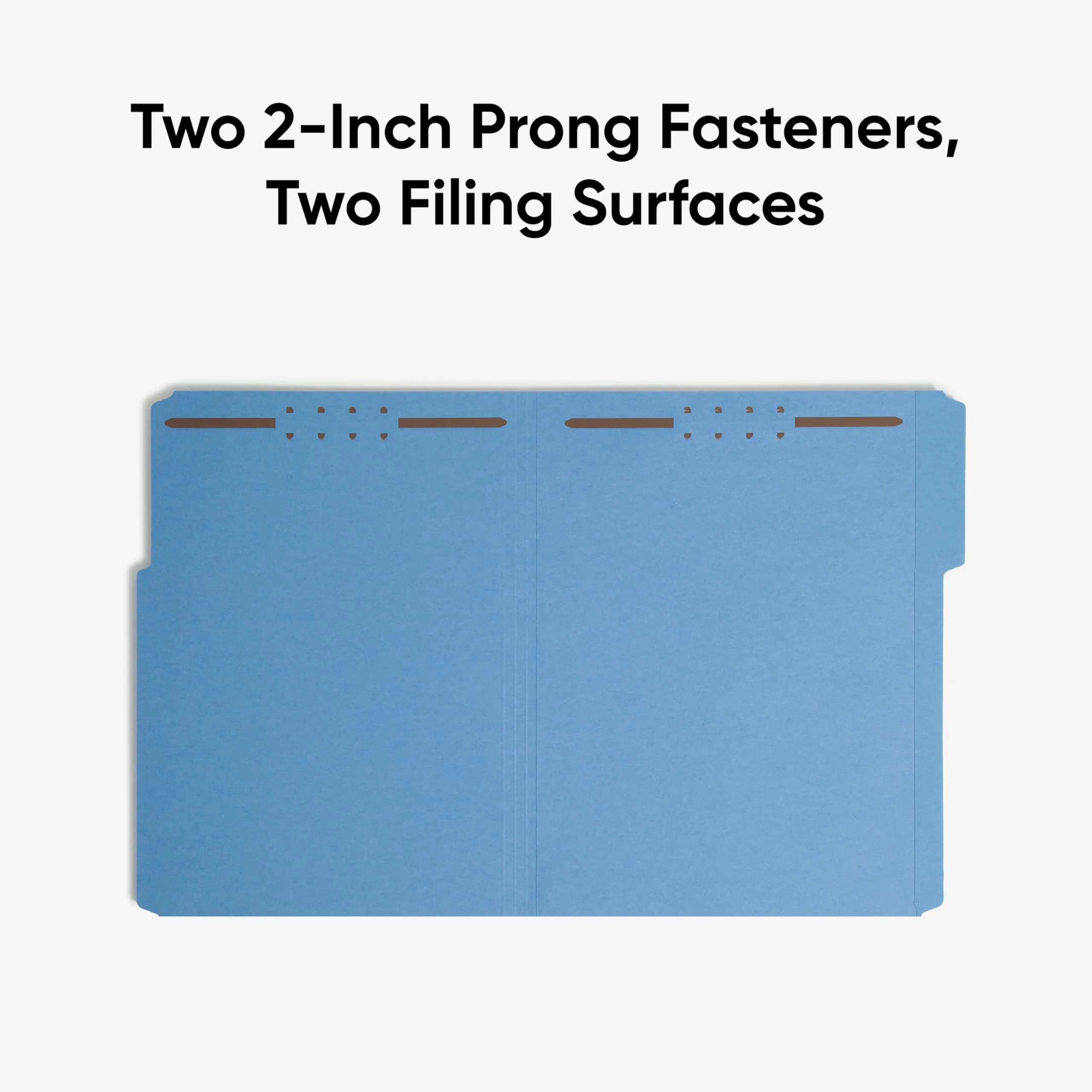 SMEAD Blue Fastener File Folders with Prongs, 3 Tab Letter Size | Durable, Environmentally Responsible Office Organizer thumbnail 6