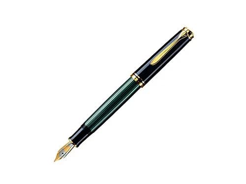 Pelikan Souverän M600 Fountain Pen, Extra-Fine Nib, Black/Green, 1 Count (Pack of 1) | Smooth Ink Flow thumbnail 1