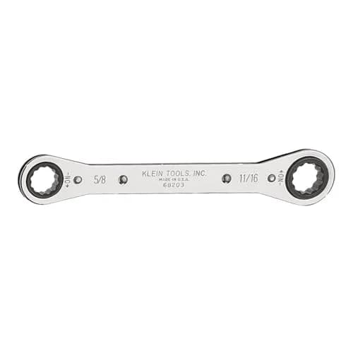 Klein Tools 68203 Standard Reverse Ratcheting Box Wrench 5/8-Inch x 11/16-Inch | Chrome-Plated Alloy Steel thumbnail 1