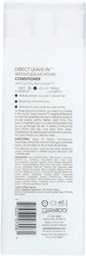 GIOVANNI Direct Leave In Weightless Moisture Conditioner 8.5 oz | Moisturizes & Detangles, Vegan & Cruelty-Free thumbnail 2