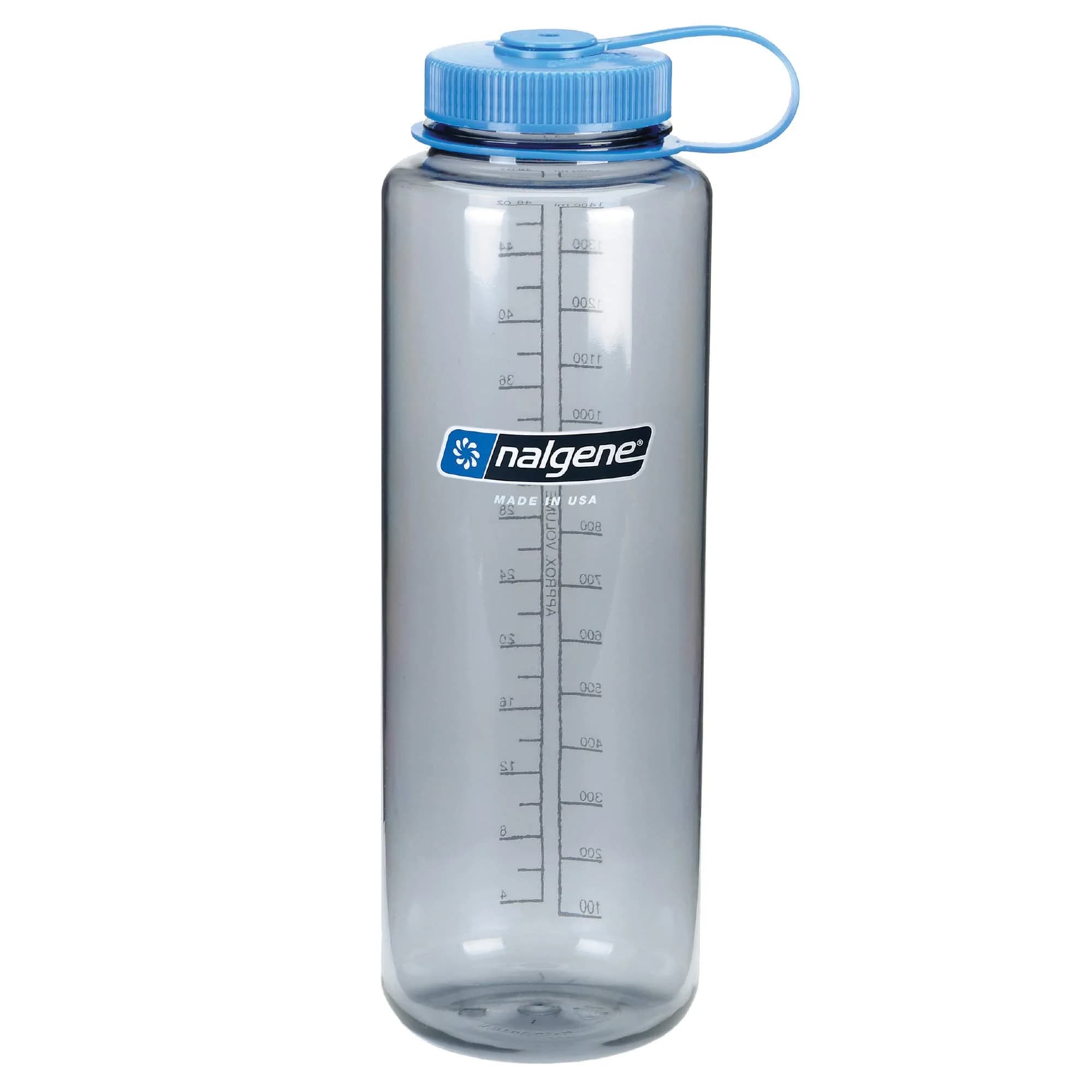 Nalgene HDPE Wide Mouth Water Bottle, Gray, 48 oz (1.5 L) | Durable & Leak-Proof for Active Lifestyles