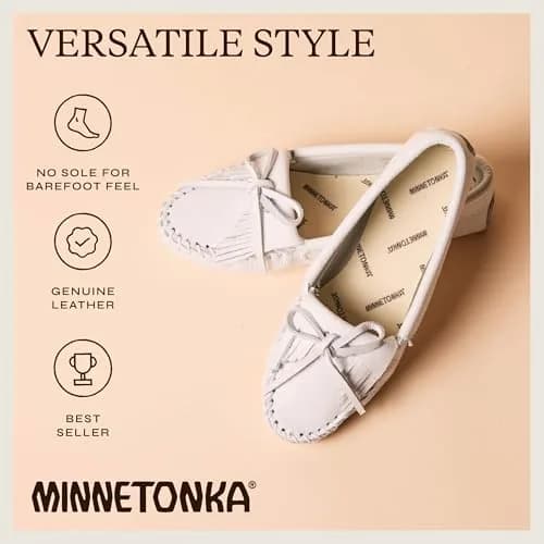 Minnetonka Kilty Suede Softsole Moccasin, 6 M US | Classic Women's Slippers with Fringed Style thumbnail 6