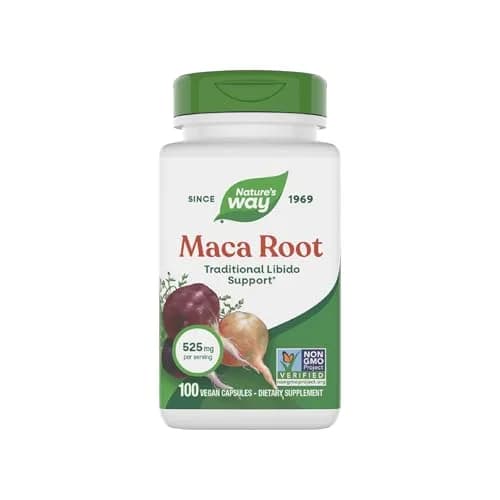 Nature's Way Maca Root Capsules 100 Count | Traditional Libido Support with 525 mg Maca thumbnail 1