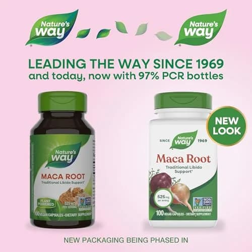 Nature's Way Maca Root Capsules 100 Count | Traditional Libido Support with 525 mg Maca thumbnail 2