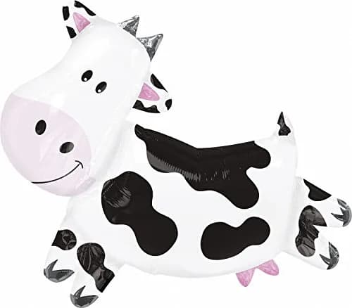 Amscan Cow Shape Mylar Foil Balloon 76cm (30 Inches) | Party Essential for Indian Celebrations thumbnail 1