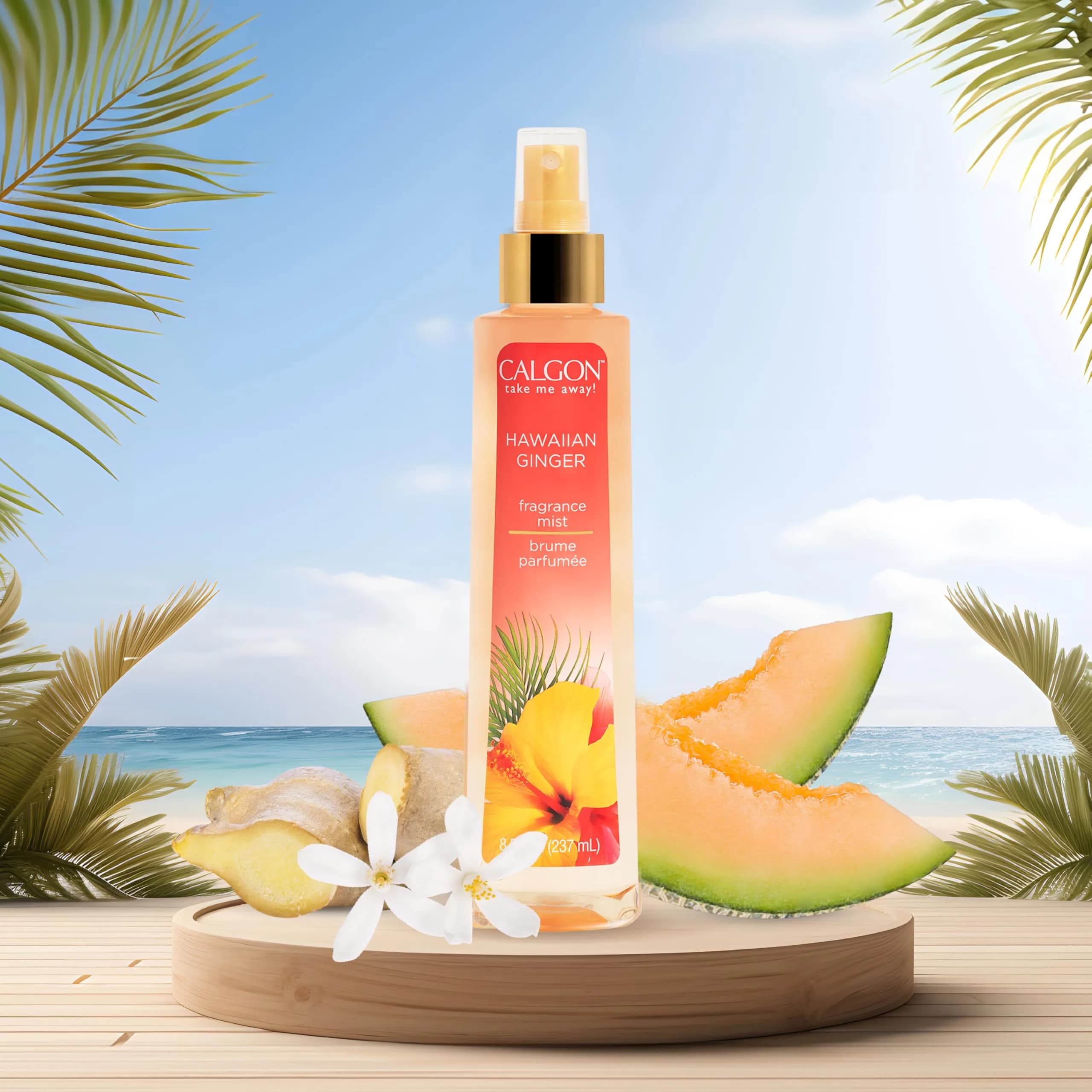 Calgon Hawaiian Ginger Body Mist 236ml (8 fl oz) | Tropical Fragrance for Women - view 7