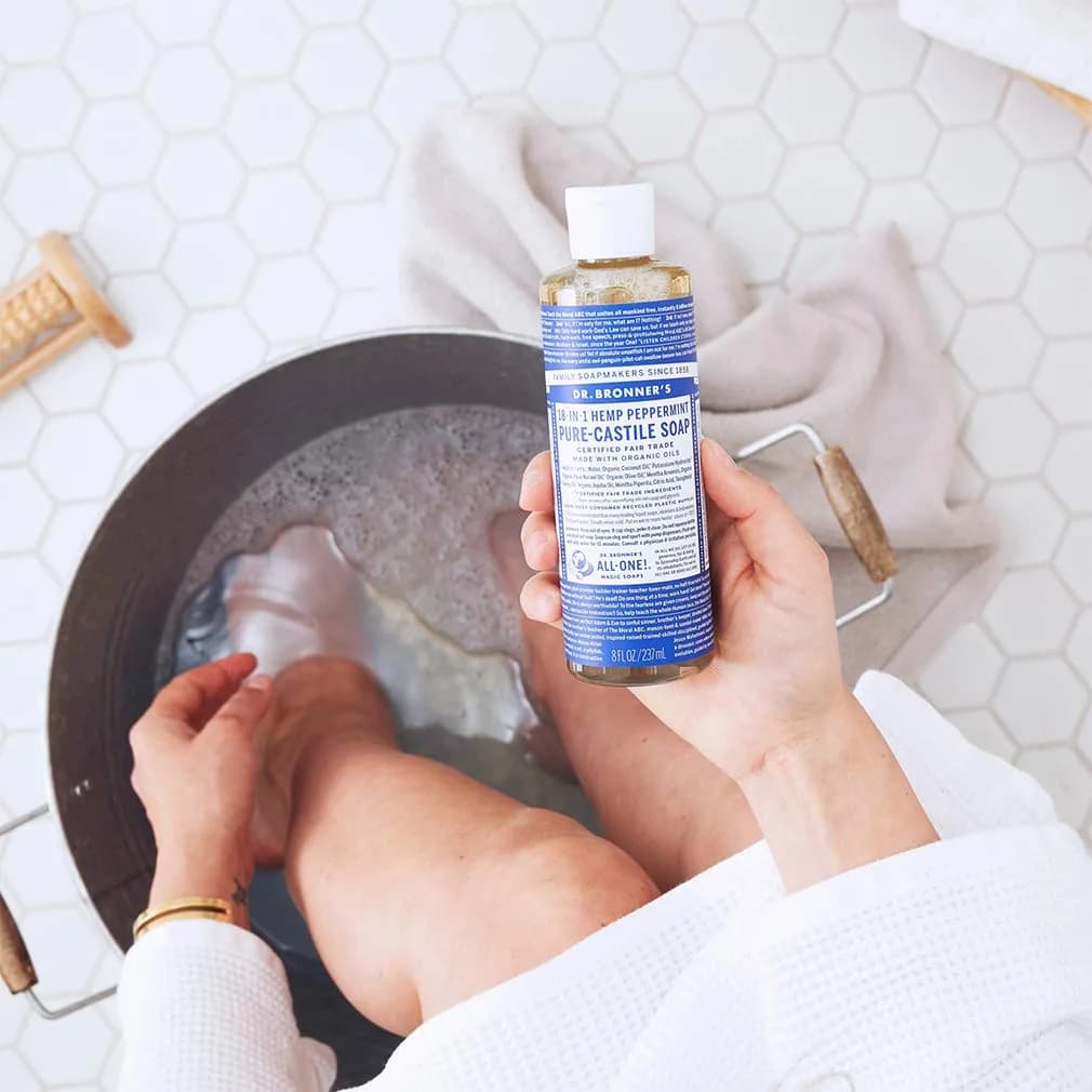 Dr. Bronner's Pure-Castile Liquid Soap Peppermint 4 Fl Oz (Pack of 1) | All-Purpose Natural Cleanser - view 3