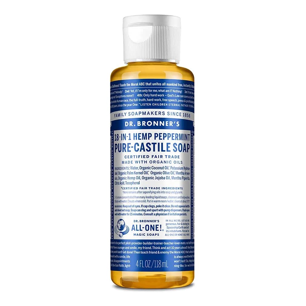 Dr. Bronner's Pure-Castile Liquid Soap Lavender 236ml (8 Fl Oz) | Gentle Face, Body, Baby & Sensitive Skin Cleanser — 4 Fl Oz