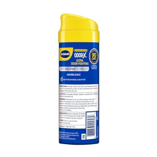 Dr. Scholl's Odor-X Odor-Fighting Spray Powder 138.9ml (4.7 Fl Oz) | All-Day Odor Protection & Sweat Absorption thumbnail 8
