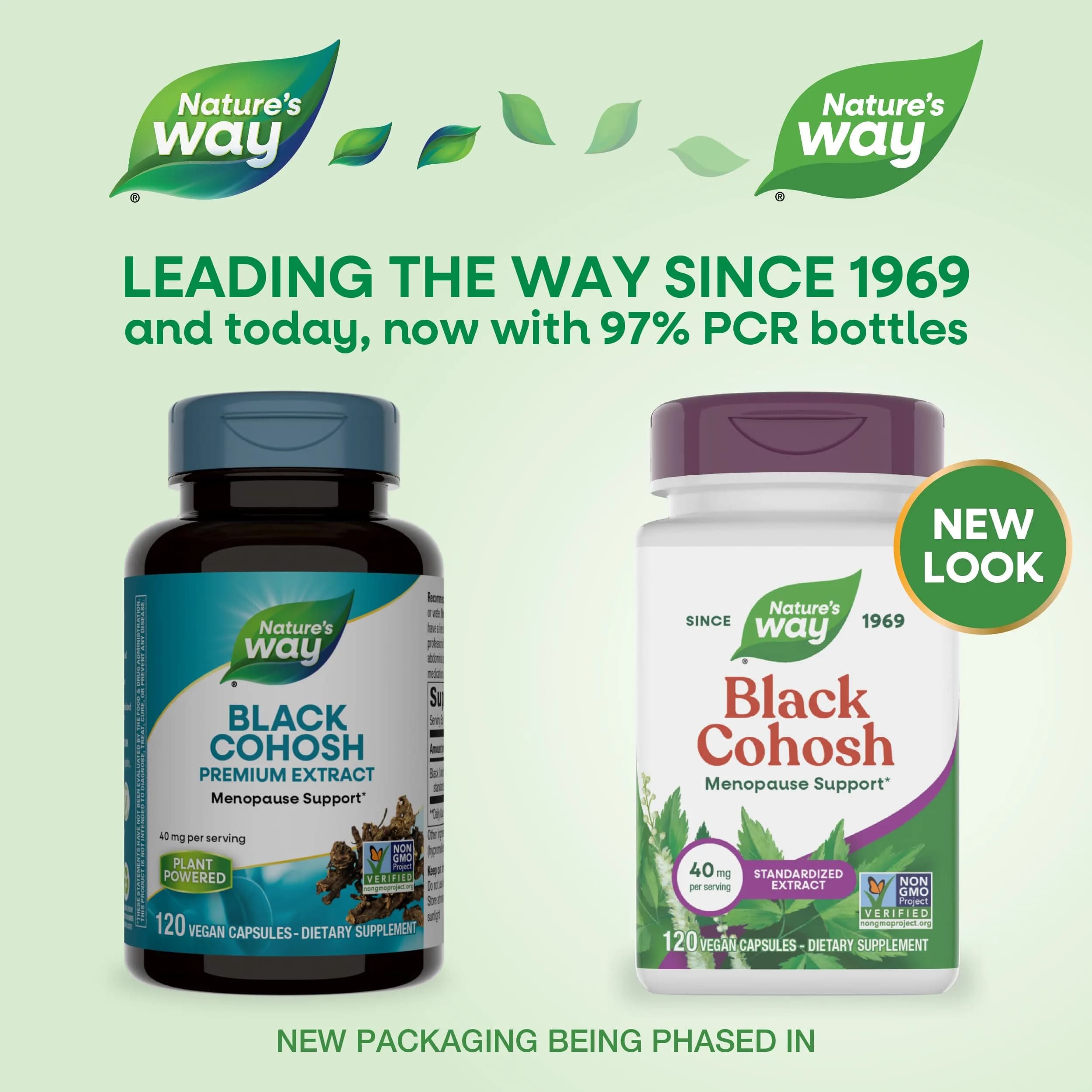 Nature's Way Black Cohosh Menopause Support Supplement for Women 120 Count | Standardized Extract Capsules for Hot Flashes & Night Sweats - view 2