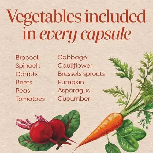 Nature's Way Garden Veggies, Vegetable Supplement, Superfood Blend, 60 ct | Plant-Based Vegetable Capsules for Daily Wellness thumbnail 3