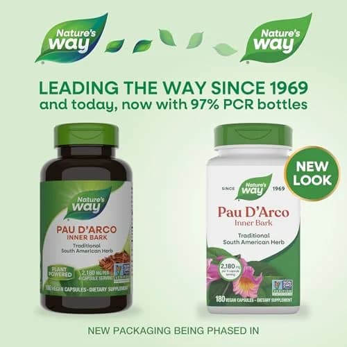 Nature's Way Pau d'Arco Inner Bark Herbal Supplement 180 Count | Traditional South American Herb thumbnail 2