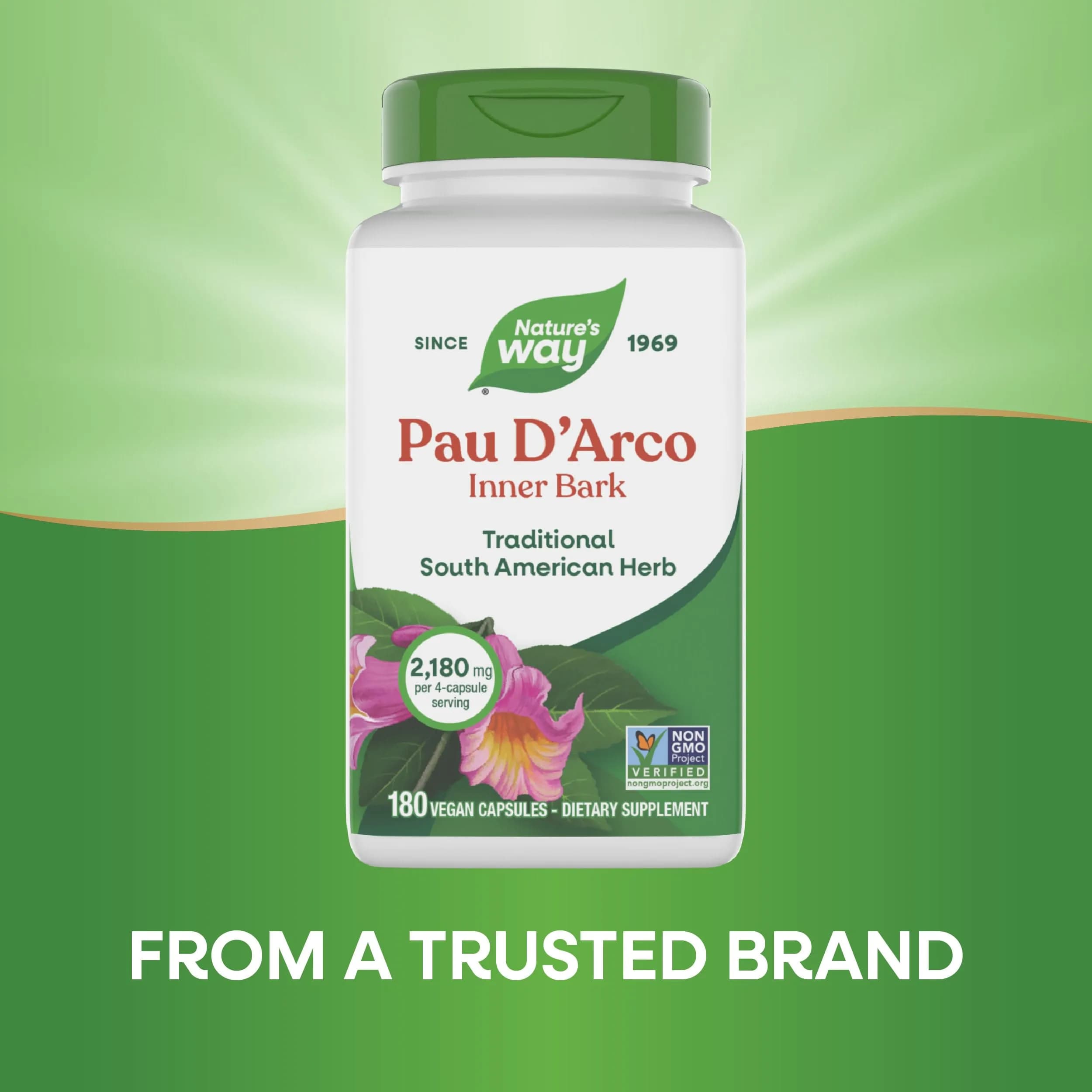 Nature's Way Pau d'Arco Inner Bark Herbal Supplement 180 Count | Traditional South American Herb - view 4
