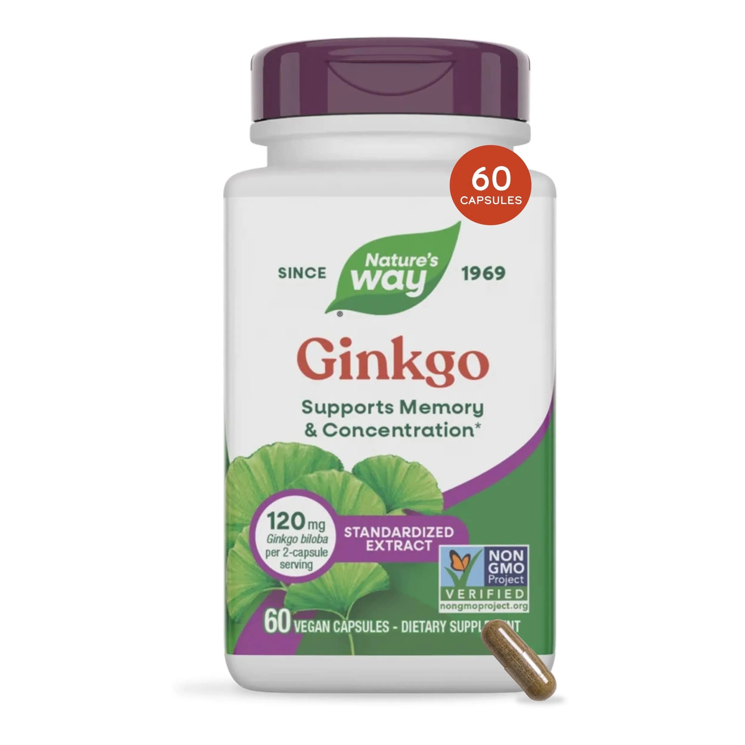 Nature's Way Ginkgo Biloba 60 ct | Supports Memory & Concentration*