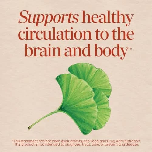 Nature's Way Ginkgo Biloba 60 ct | Supports Memory & Concentration* thumbnail 3