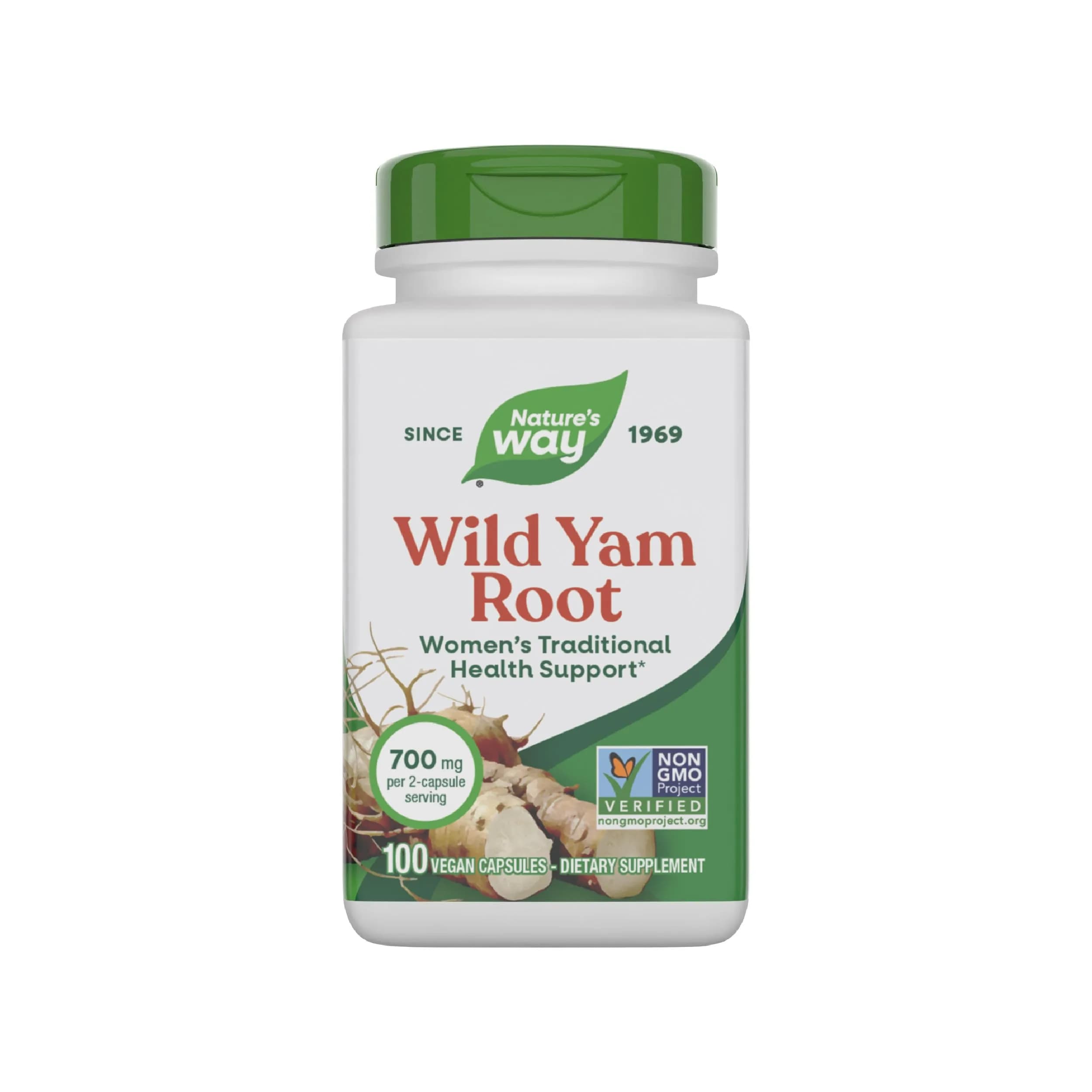 Nature's Way Wild Yam Root Capsules 700 mg 100 Count | Traditional Women's Health Support - main product image