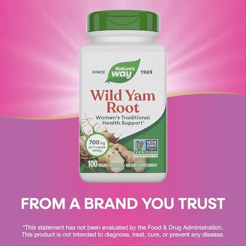 Nature's Way Wild Yam Root Capsules 700 mg 100 Count | Traditional Women's Health Support thumbnail 4