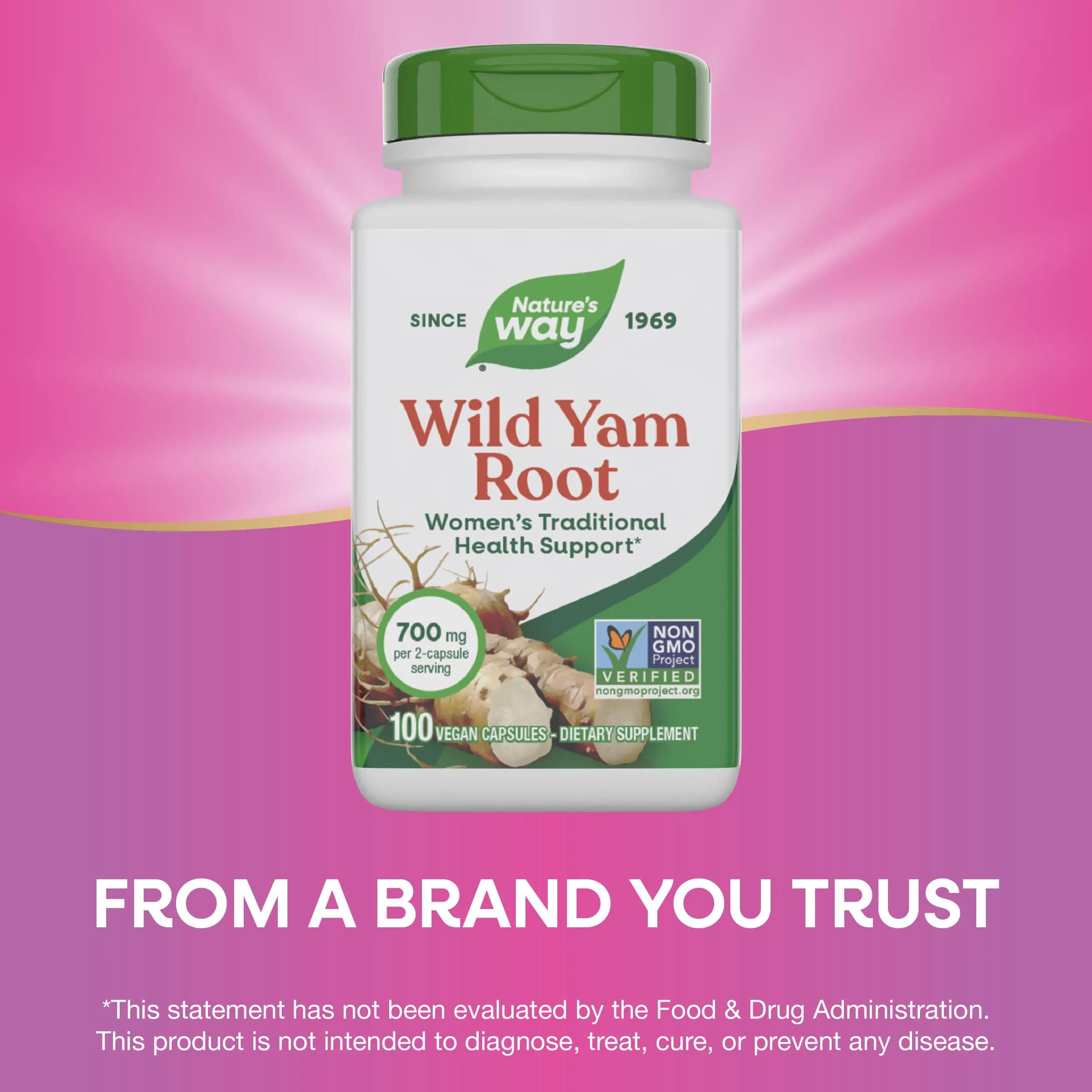 Nature's Way Wild Yam Root Capsules 700 mg 100 Count | Traditional Women's Health Support - view 4
