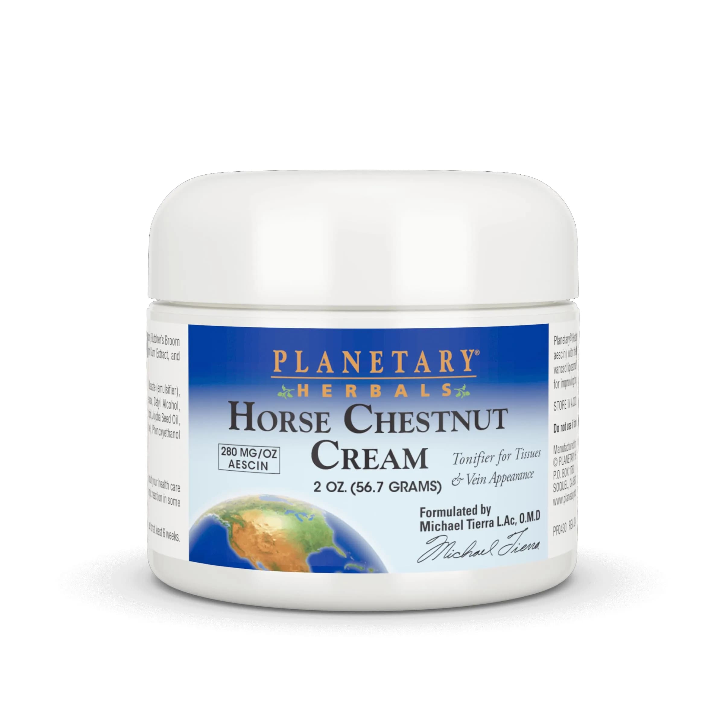 Planetary Herbals Horse Chestnut Cream 2 oz (59 ml) | Supports Vein Appearance — White