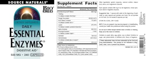 Source Naturals Essential Enzymes Digestive Aid* - 500mg | Digestive Support for Optimal Nutrition thumbnail 5