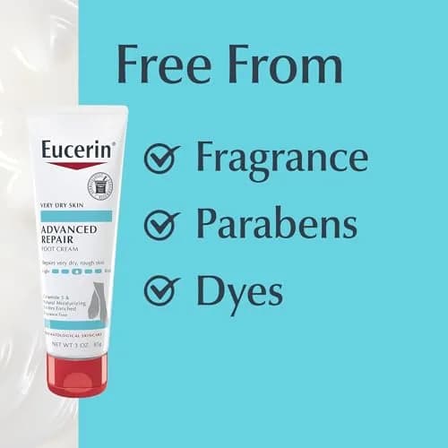Eucerin Advanced Repair Foot Cream, Urea Enriched, Unscented 261ml (9 Fl Oz) | Triple Moisturizing Complex for Dry Feet thumbnail 7