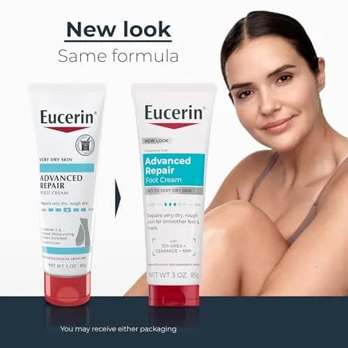 Eucerin Advanced Repair Foot Cream, Urea Enriched, Unscented 261ml (9 Fl Oz) | Triple Moisturizing Complex for Dry Feet thumbnail 2