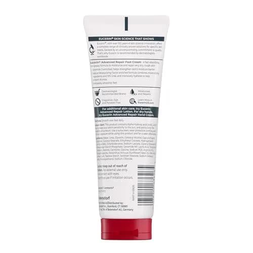 Eucerin Advanced Repair Foot Cream, Urea Enriched, Unscented 261ml (9 Fl Oz) | Triple Moisturizing Complex for Dry Feet thumbnail 3