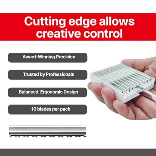 Feather Texturizing Razor Blades 10 Pack | Precision Hair Volume & Style (70-120 chars) thumbnail 5