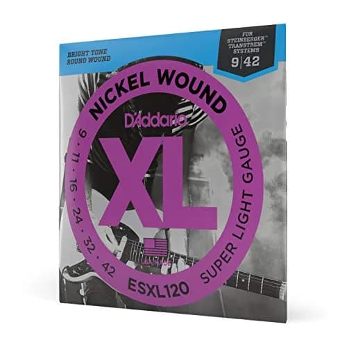 D'Addario XL Nickel Electric Guitar Strings ESXL120 Super Light Double Ball End 09-42 | Bright Tone, Perfect Intonation thumbnail 1
