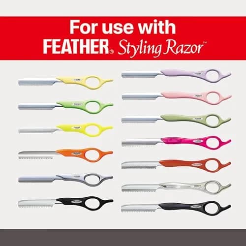 Feather Styling Razor Blades - Hair Cutting Replacement Pack 10 Ct | Precision Japanese Blades for Salon & Home Use thumbnail 5