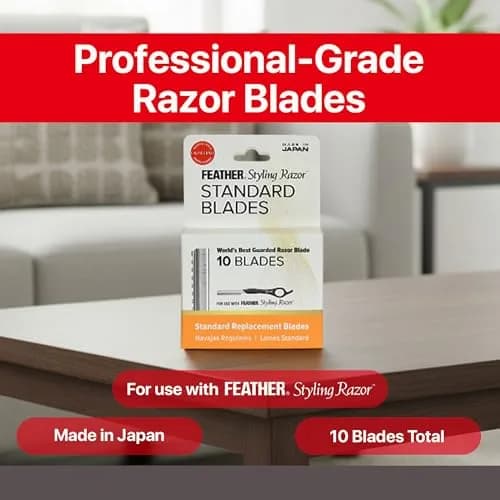 Feather Styling Razor Blades - Hair Cutting Replacement Pack 10 Ct | Precision Japanese Blades for Salon & Home Use thumbnail 7