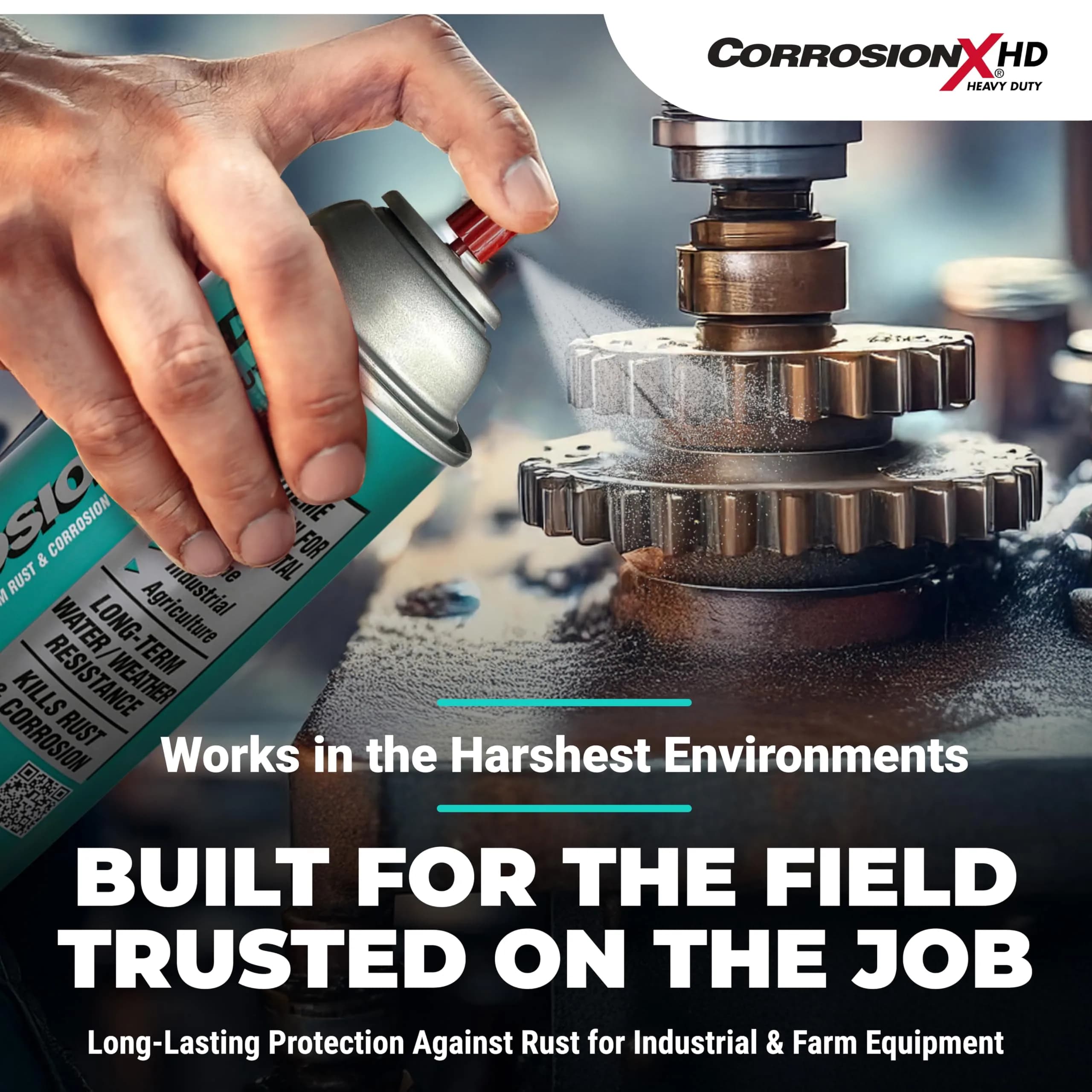 CorrosionX Heavy Duty Anti Rust Spray, Dripless Self-Healing Corrosion Inhibitor with Waterproof Barrier for Marine, Agricultural & Industrial Equipment in Harsh, Saltwater Environments, 1 Gallon thumbnail 4