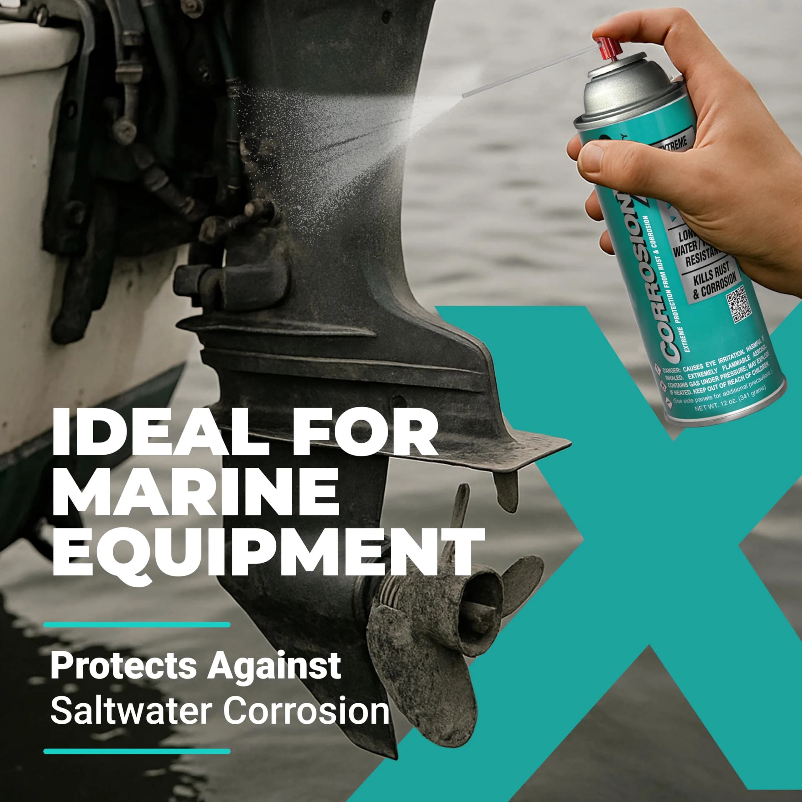 CorrosionX Heavy Duty Anti Rust Spray, Dripless Self-Healing Corrosion Inhibitor with Waterproof Barrier for Marine, Agricultural & Industrial Equipment in Harsh, Saltwater Environments, 1 Gallon thumbnail 3
