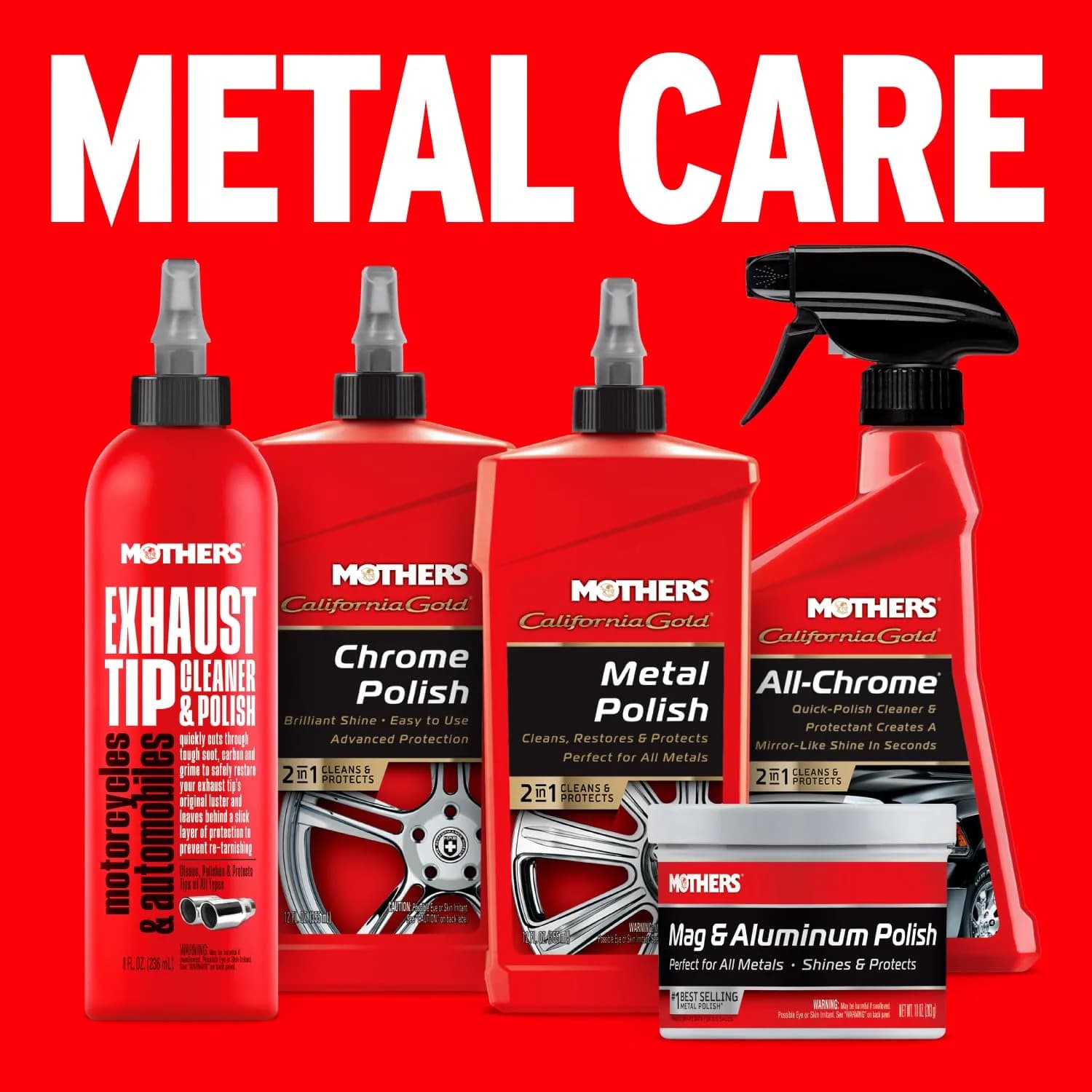 Mothers Mag & Aluminum Polish 283g (10 oz) | Brilliant Shine for Automotive Metals - view 7