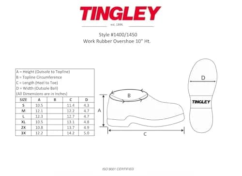 TINGLEY Womens 10-inch Overshoe With Button Mid Calf Boot | Waterproof, Slip-Resistant, Heavy Duty thumbnail 3