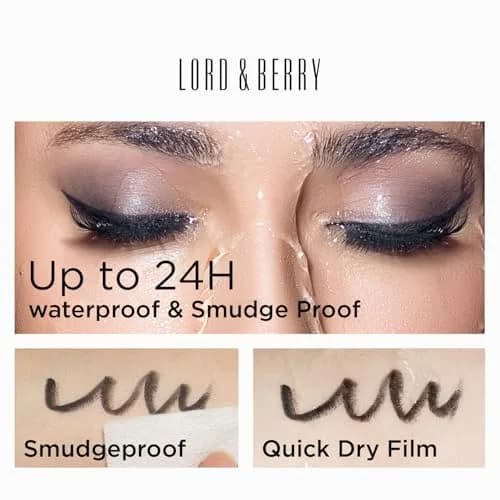 Lord & Berry Smudgeproof Waterproof Eye Liner - Vegan, Long Lasting, Brown | Easy to Use, 0.04 Oz thumbnail 3