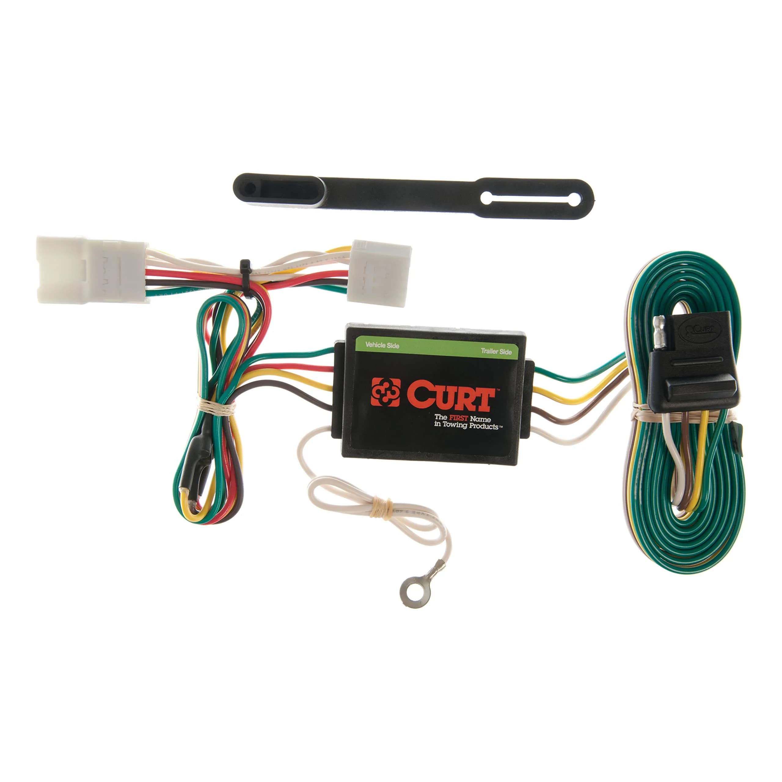 CURT Manufacturing 55354 T-Connector 4-Way Flat Plug-In 0.64 lb (0.29 kg) | Easy Plug-and-Play Trailer Wiring — Black