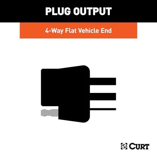 CURT Manufacturing 55354 T-Connector 4-Way Flat Plug-In 0.64 lb (0.29 kg) | Easy Plug-and-Play Trailer Wiring thumbnail 5