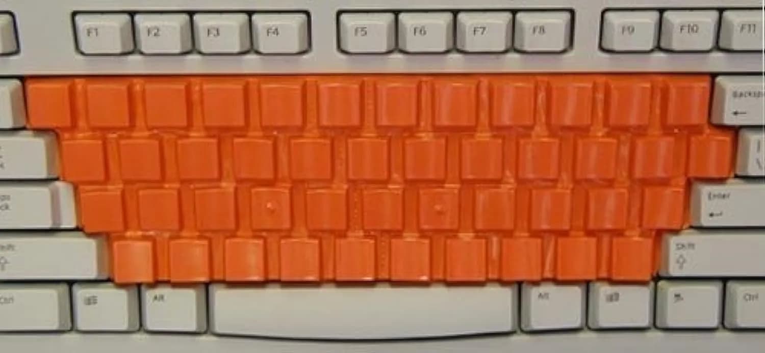 SpeedSkin Touch-Typing Training Keyboard Skin, Orange, Universal Fit - main product image