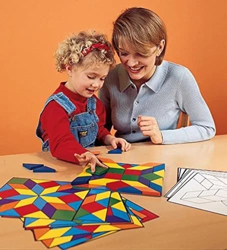 Learning Resources Parquetry Blocks & 20 Pattern Cards | Geometric Shapes & Pattern Recognition (25cm x 25cm x 4.45cm) thumbnail 5