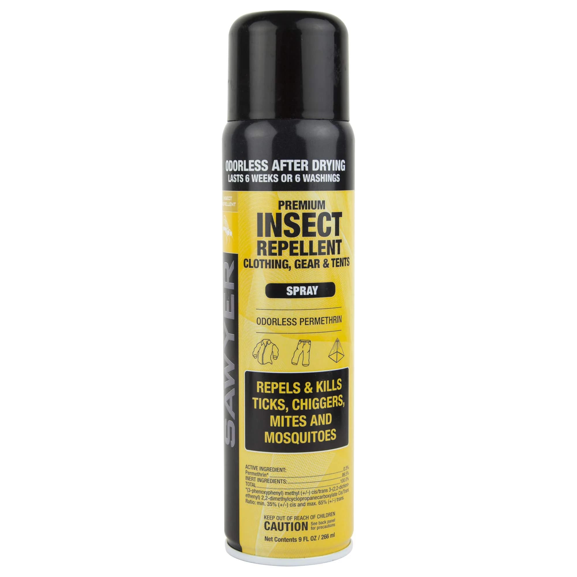 Sawyer Permethrin Insect Repellent Spray for Clothing & Gear, 9 Fl Oz Aerosol | Kills Ticks & Mosquitoes for 6 Weeks - main product image