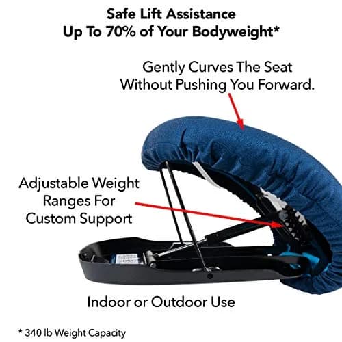 Carex Upeasy Seat Assist Plus | Portable Self-Powered Lifting Seat Cushion Supports 340 lbs thumbnail 3